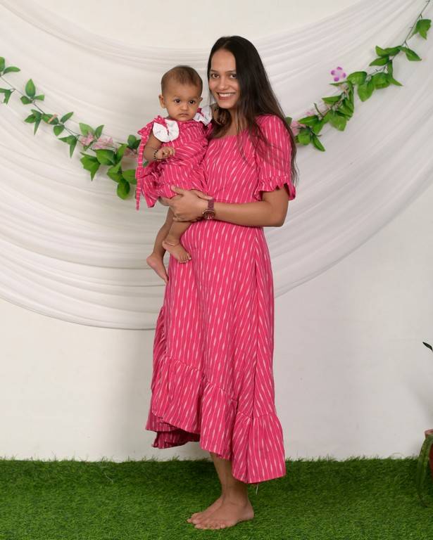 Pink Punch Ikat Senorita Mother Daughter Twinning