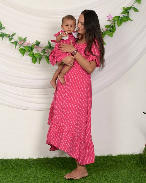 Pink Punch Ikat Senorita Mother Daughter Twinning