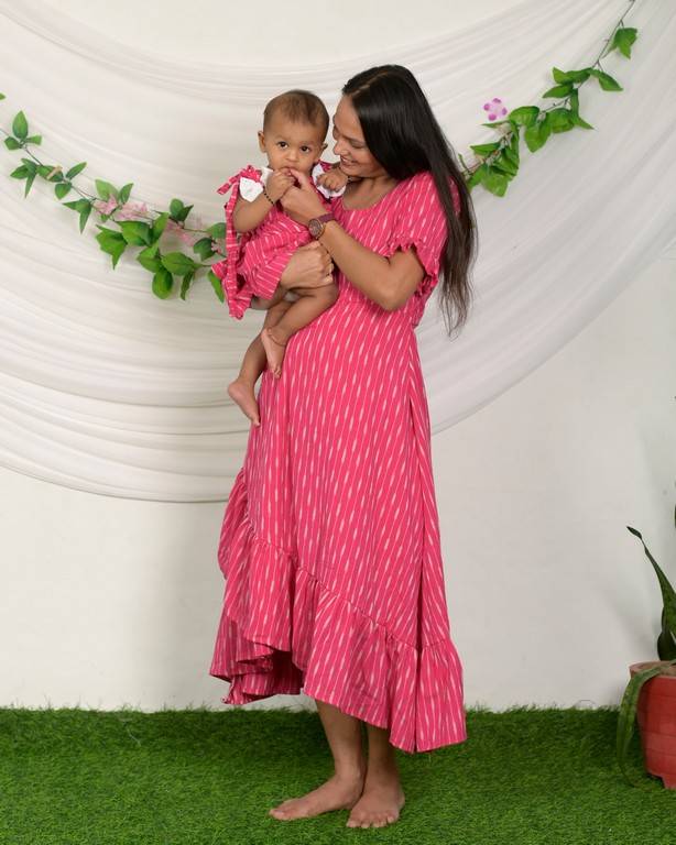 Pink Punch Ikat Senorita Mother Daughter Twinning