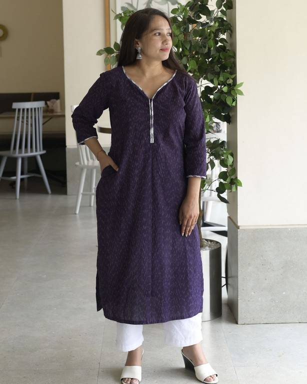 Purple Petunia Straight Kurta