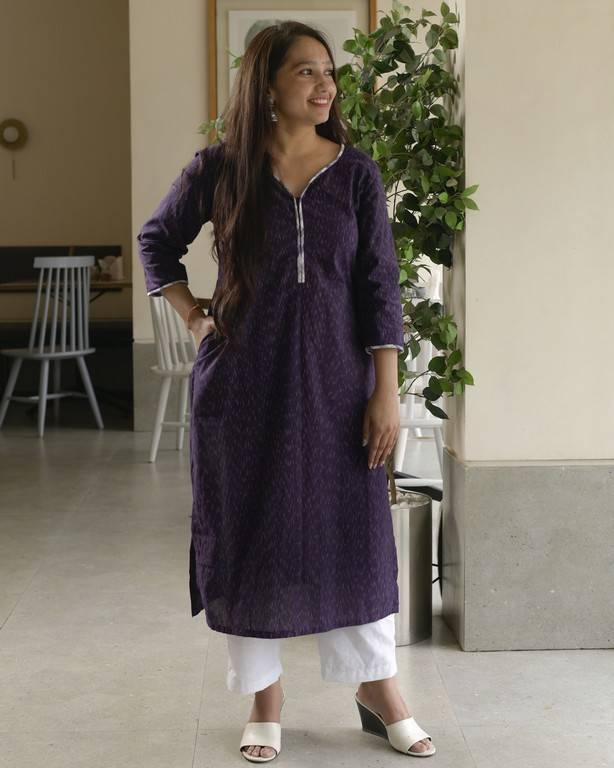 Purple Petunia Straight Kurta