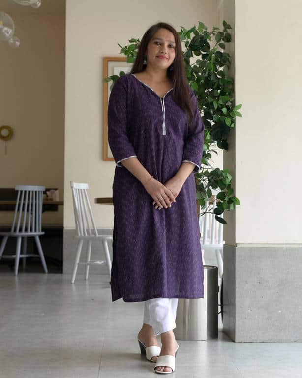 Purple Petunia Straight Kurta