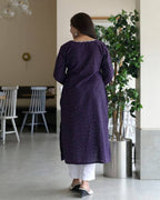 Purple Petunia Straight Kurta