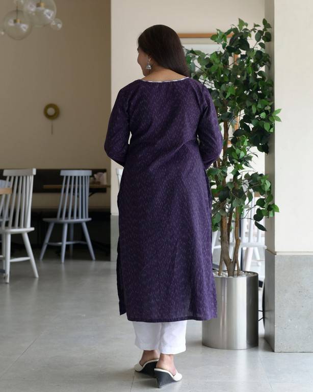 Purple Petunia Straight Kurta