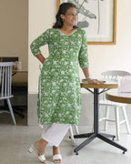 Emerald Green Straight Nursing Kurta