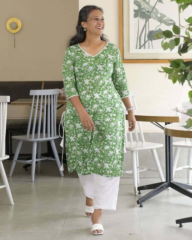 Emerald Green Straight Nursing Kurta