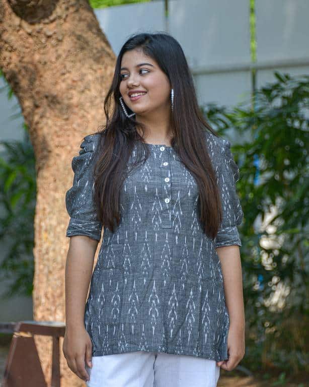 Grey Glam Short Kurti