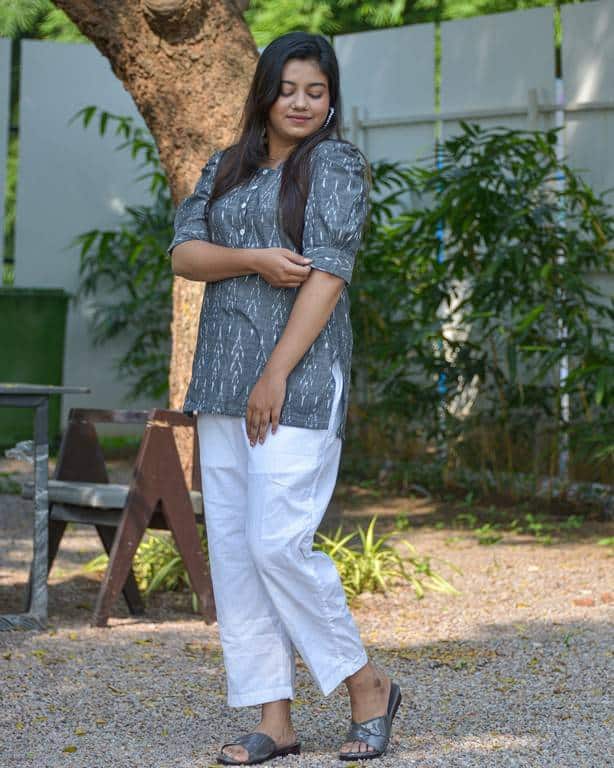 Grey Glam Short Kurti