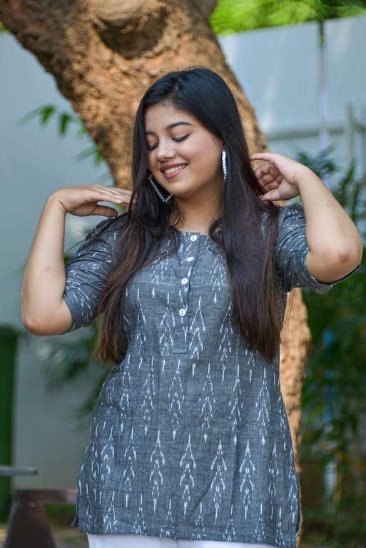 Grey Glam Short Kurti
