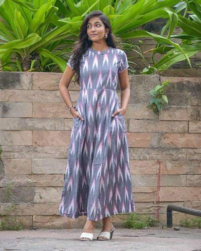 Grey Ikat Dress