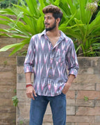 Grey Ikat Shirt