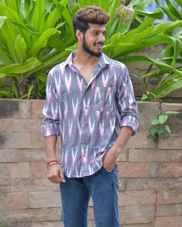 Grey Ikat Shirt