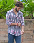 Grey Ikat Shirt