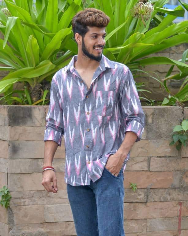 Grey Ikat Shirt