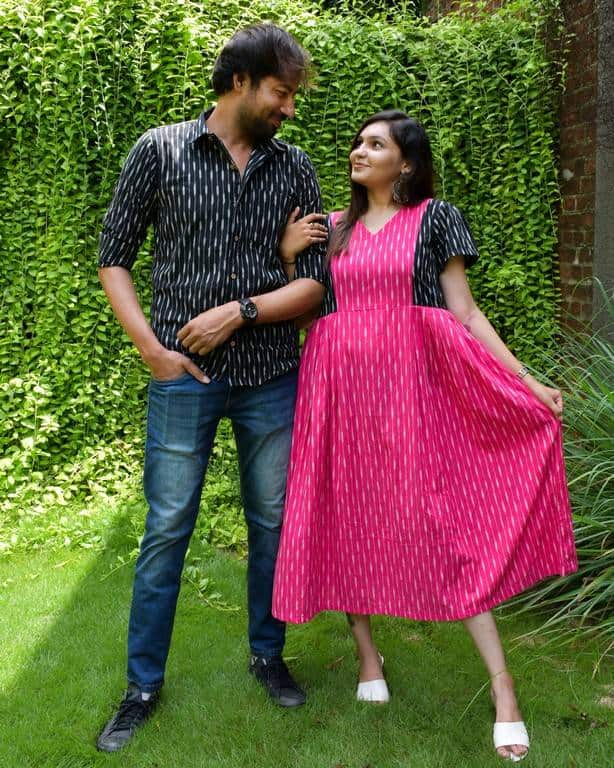 Pink Punch Ikat Pleated Family