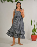 Grey Glam Nursing Dress Without Jacket