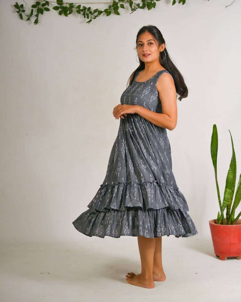 Grey Glam Dress without jacket