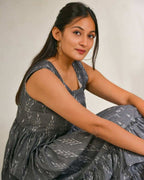 Grey Glam Nursing Dress Without Jacket
