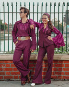 Plum Molotov Maroon Ikat Retro