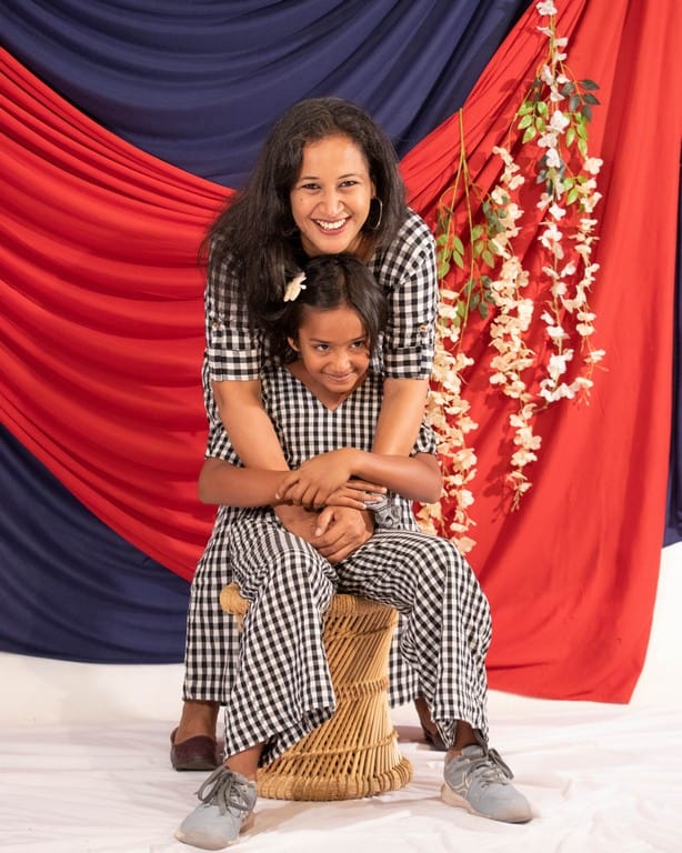 Black Checkered Jumpsuit Mother Daughter Twinning