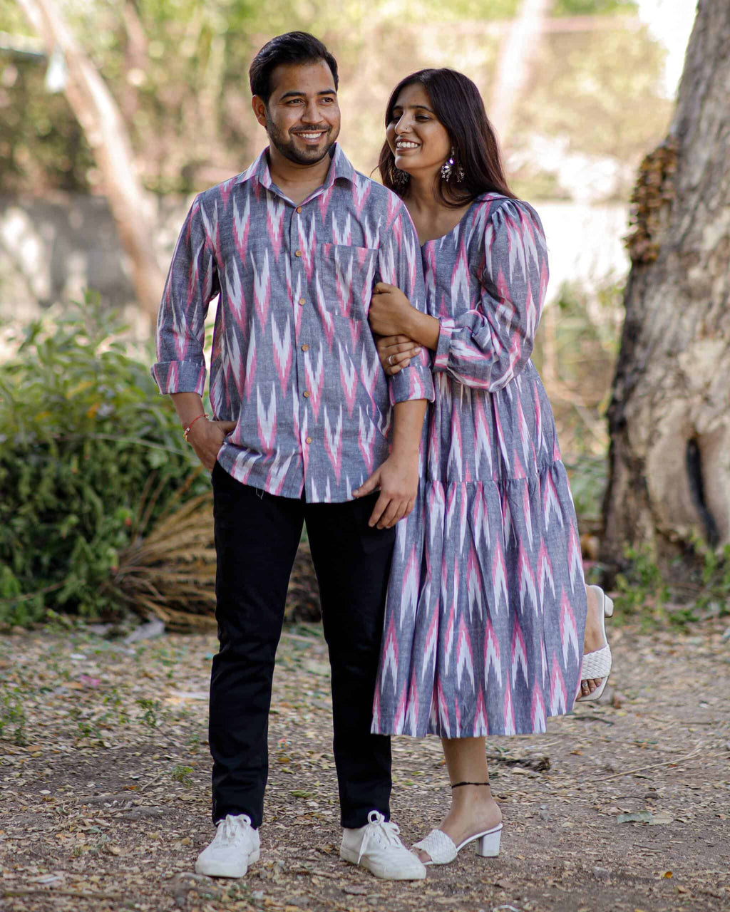 Grey Ikat Tiered Family Set