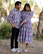 Grey Ikat Tiered Couple Set