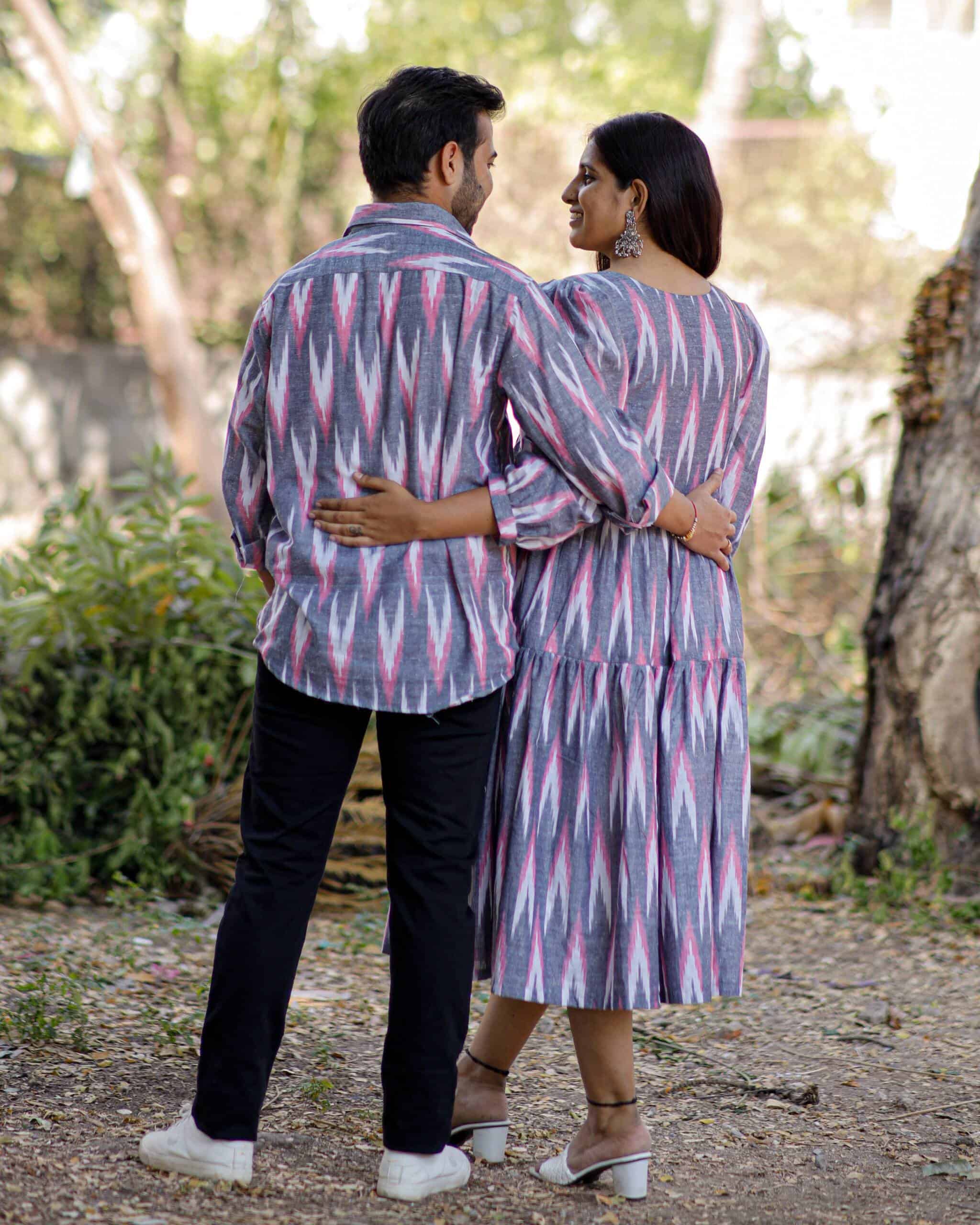 Grey Ikat Tiered Family Set