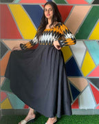 Tribal Black Nursing Dress