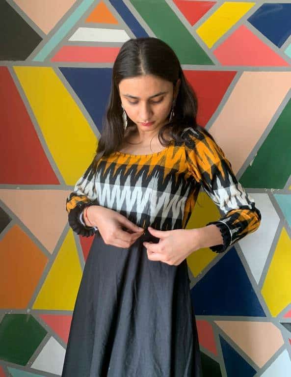 Tribal Black Nursing Dress