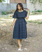 Ocean Black Nursing Dress with Belt