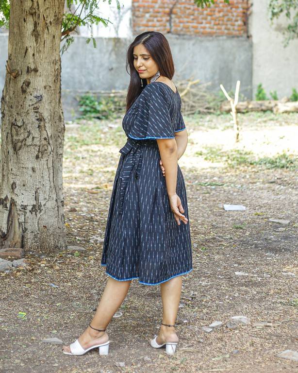 Ocean Black Nursing Dress with Belt