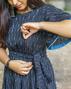 Ocean Black Nursing Dress with Belt