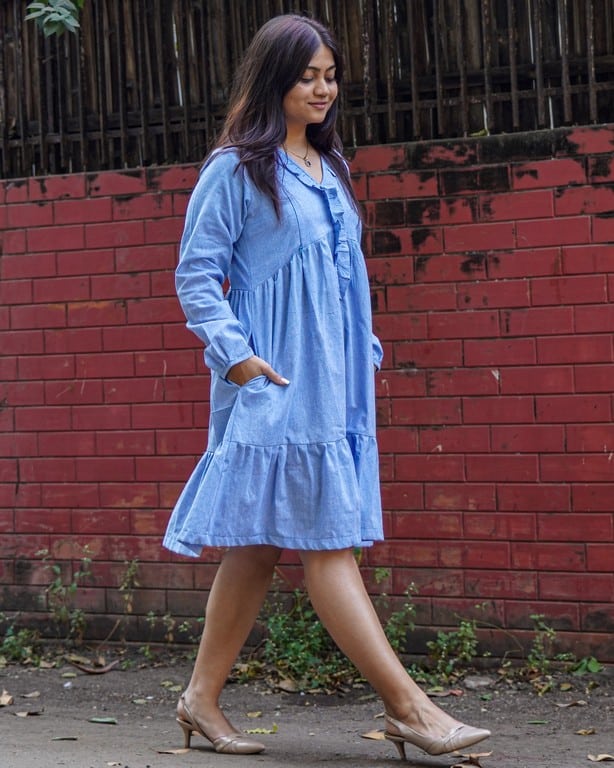 Sapphire Swirls Maternity Dress Secondary image