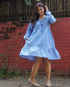 Sapphire Swirls Maternity Dress