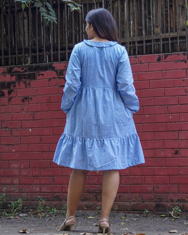 Sapphire Swirls Maternity Dress