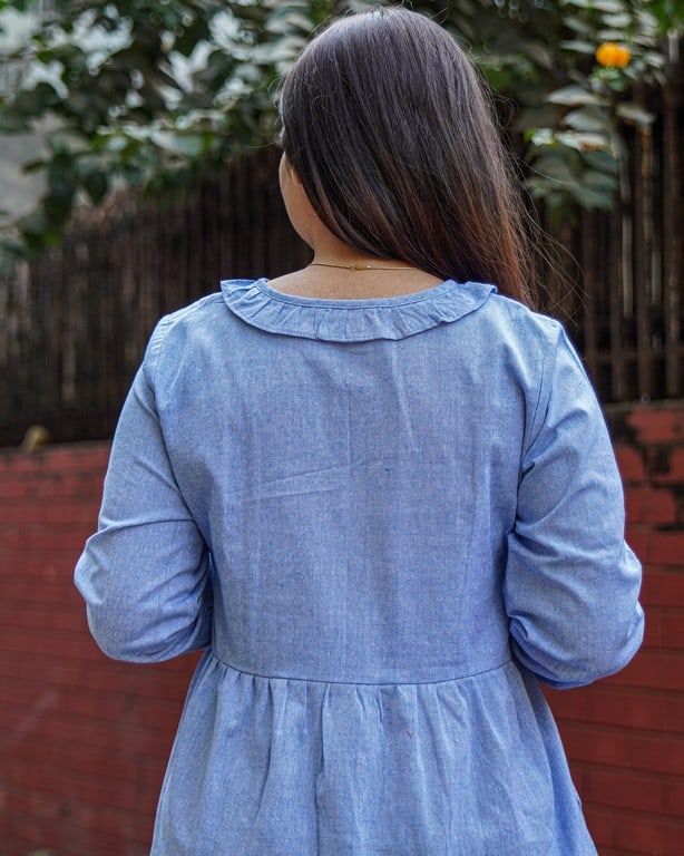 Sapphire Swirls Maternity Dress
