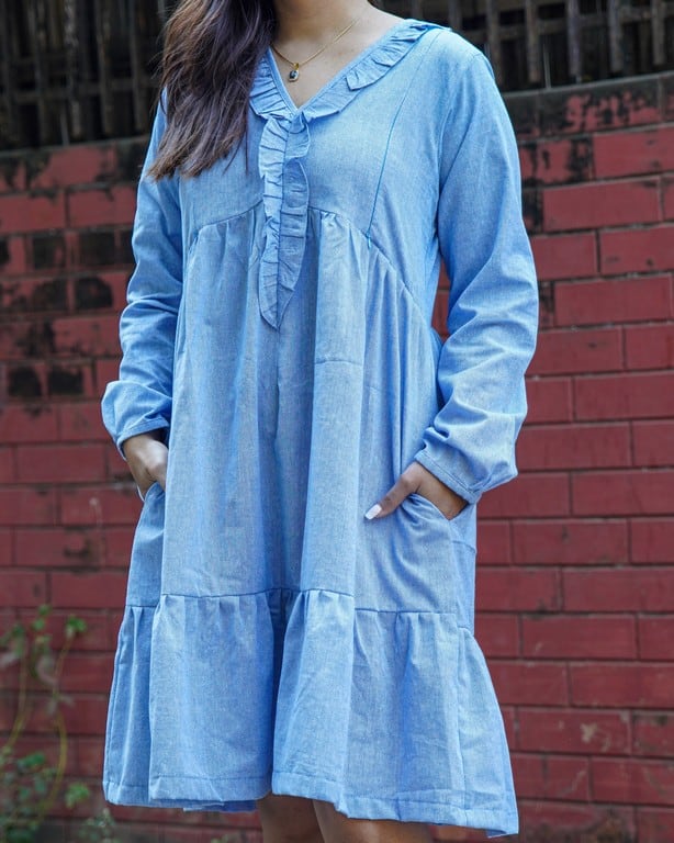 Sapphire Swirls Maternity Dress