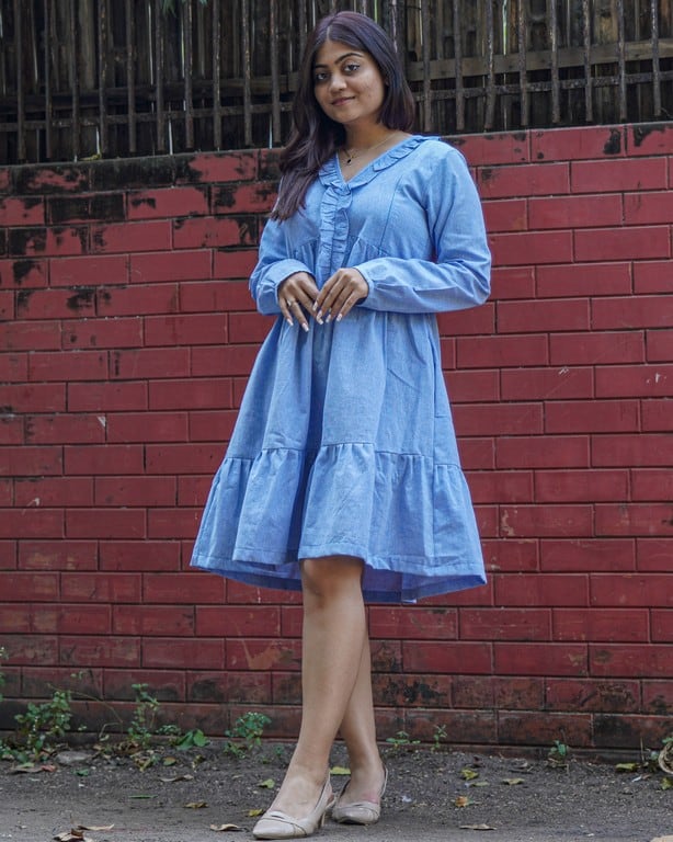 Sapphire Swirls Maternity Dress