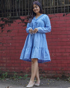 Sapphire Swirls Maternity Dress