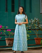 SeaGreen Ikat Maxi Dress