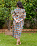 Caramel Floral Dress