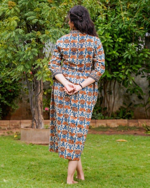 Caramel Floral Dress