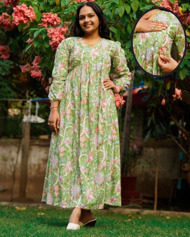 Mint Green Maternity Long Dress Main image
