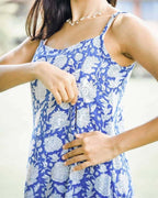 Blue Bloom Strappy Nursing Dress