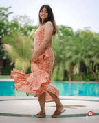 Coral Pearl Strappy Dress