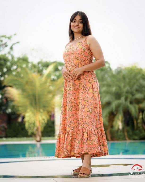 Coral Pearl Strappy Dress