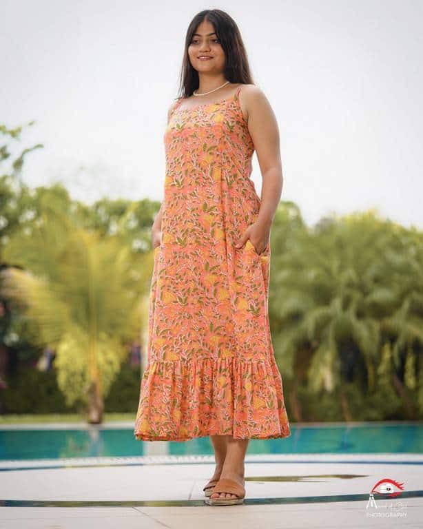 Coral Pearl Strappy Dress