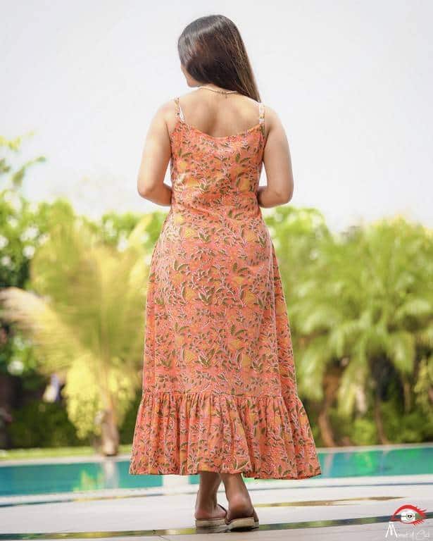 Coral Pearl Strappy Dress