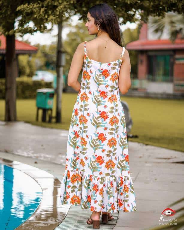Orchid White Strappy Nursing Dress