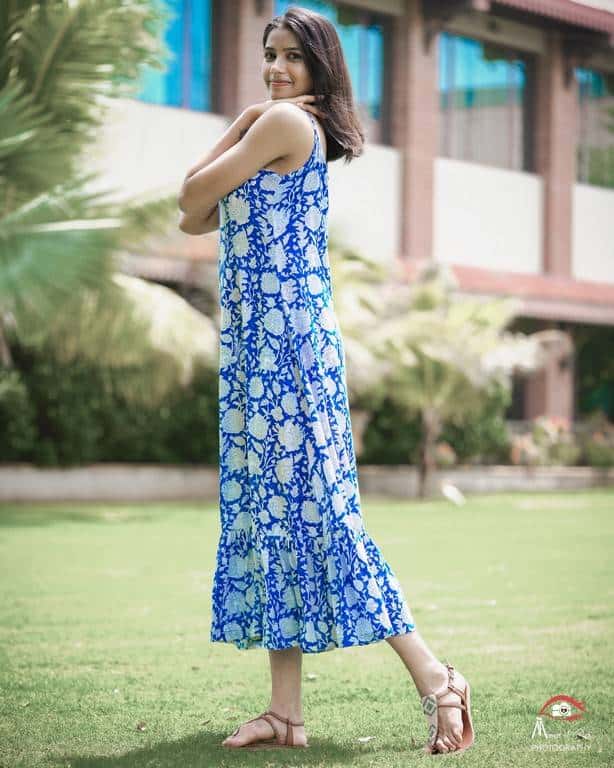 Blue Bloom Strappy Nursing Dress